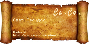 Cser Csongor névjegykártya